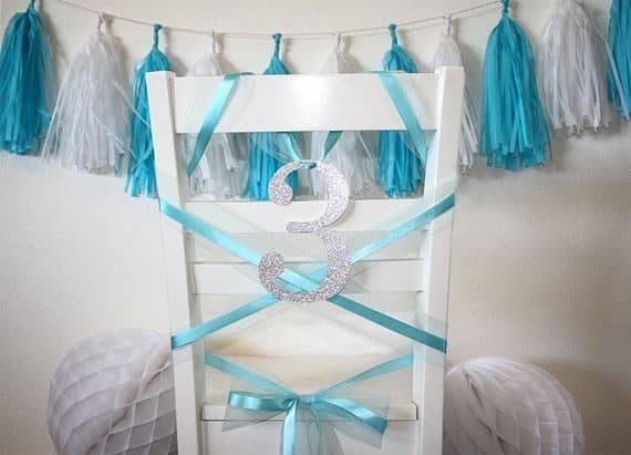 Satin ribbons chair decors